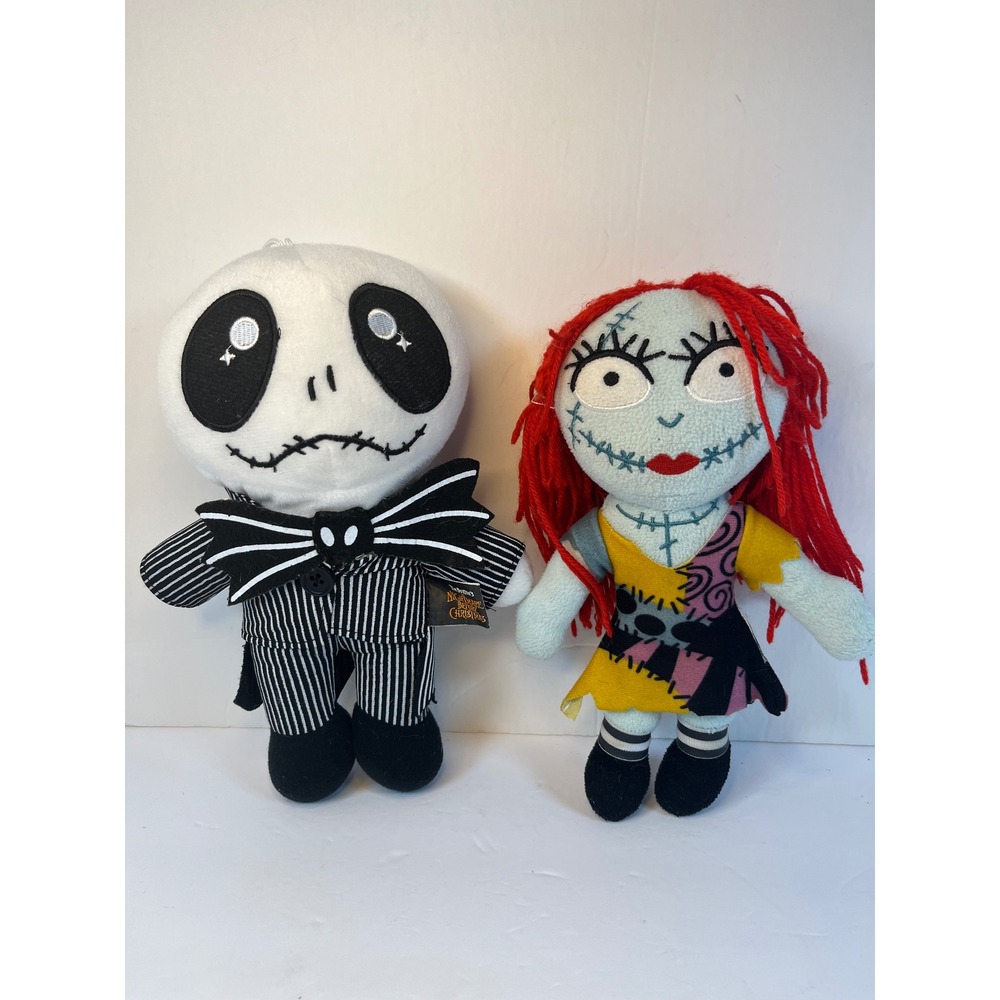 Disney Nightmare Before Christmas Jack Skellington Sally Plush Set 9" Infinity